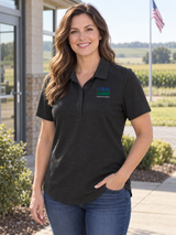 FSA Women's Polo — Black lifestyle view
