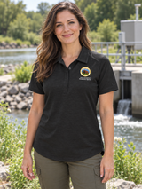 EPA Women's Polo — Black lifestyle view