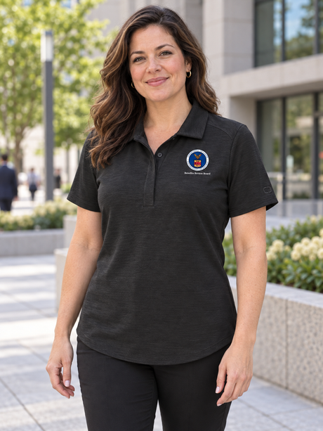 BRB Women's Polo — Black lifestyle view