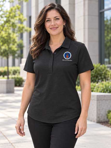 OSEC Women's Polo — Black lifestyle view