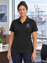 MARAD Women's Polo — Black lifestyle product photograph