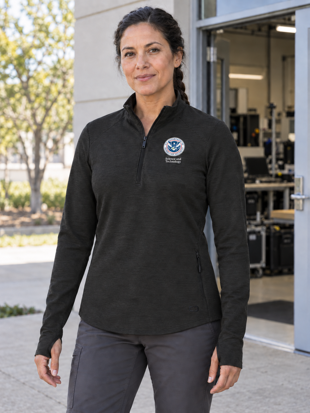 S&T Women's Motion 1/4 Zip — Black lifestyle product photograph