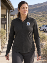 USBP Women's Motion 1/4 Zip — Black lifestyle product photograph