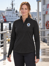 USCG Women's Motion 1/4 Zip — Black lifestyle product photograph