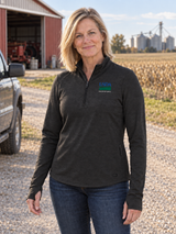 FSA Women's Motion 1/4 Zip — Black lifestyle product photograph