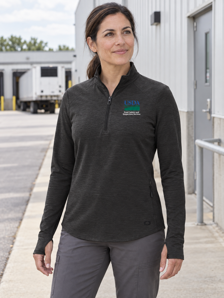 FSIS Women's Motion 1/4 Zip — Black lifestyle product photograph
