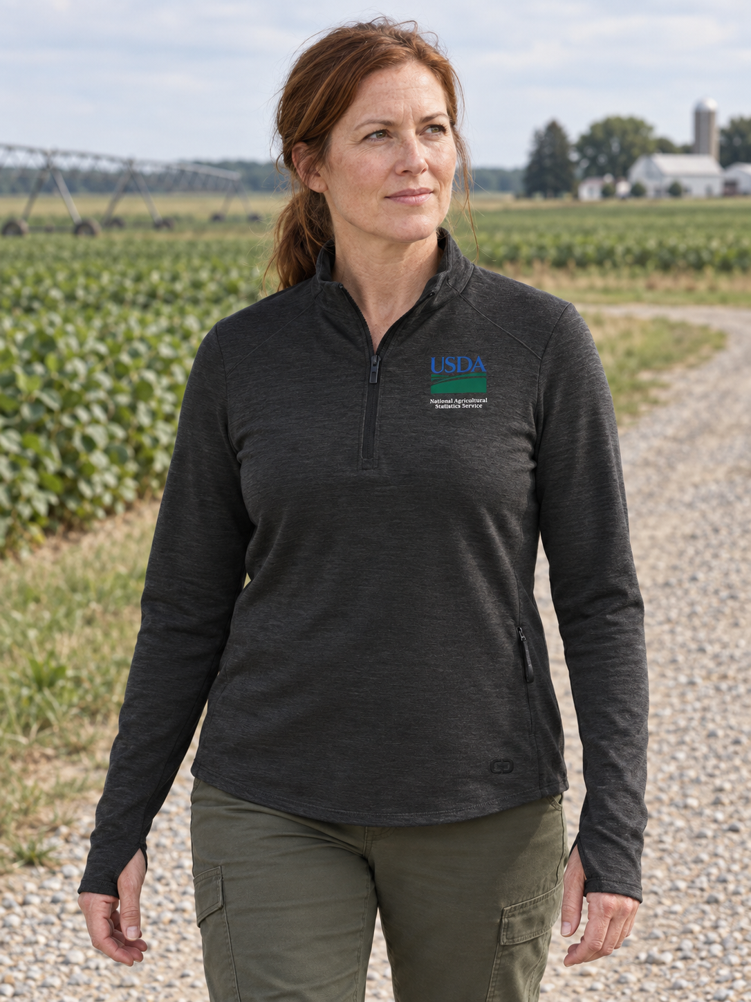 NASS Women's Motion 1/4 Zip — Black lifestyle product photograph
