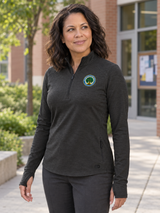 Department of Education Women's Motion 1/4 Zip — Black lifestyle product photograph