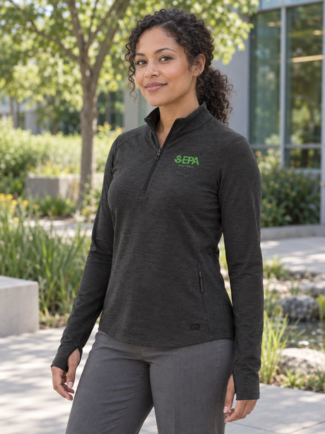EPA by Office Women's Motion 1/4 Zip — Black lifestyle product photograph