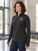 BRB Women's Motion 1/4 Zip — Black lifestyle product photograph