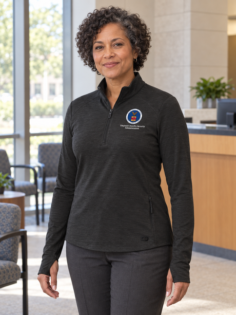 EBSA Women's Motion 1/4 Zip — Black lifestyle product photograph