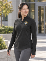 DEA Women's Motion 1/4 Zip — Black lifestyle product photograph