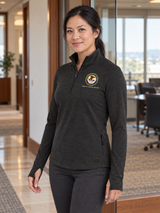 OAG Women's Motion 1/4 Zip — Black lifestyle product photograph
