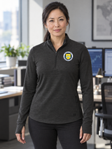 FINCEN Women's Motion 1/4 Zip — Black lifestyle product photograph