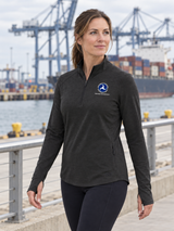 MARAD Women's Motion 1/4 Zip — Black lifestyle product photograph