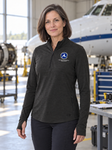 NTSB Women's Motion 1/4 Zip — Black lifestyle product photograph