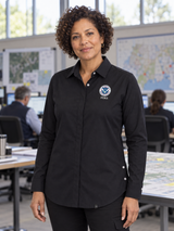 FEMA Women's Commuter Shirt — Black lifestyle product photograph