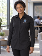 I&A Women's Commuter Shirt — Black lifestyle product photograph