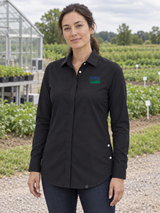 USDA Women's Commuter Shirt — Black lifestyle product photograph