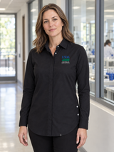 FSIS Women's Commuter Shirt — Black lifestyle product photograph