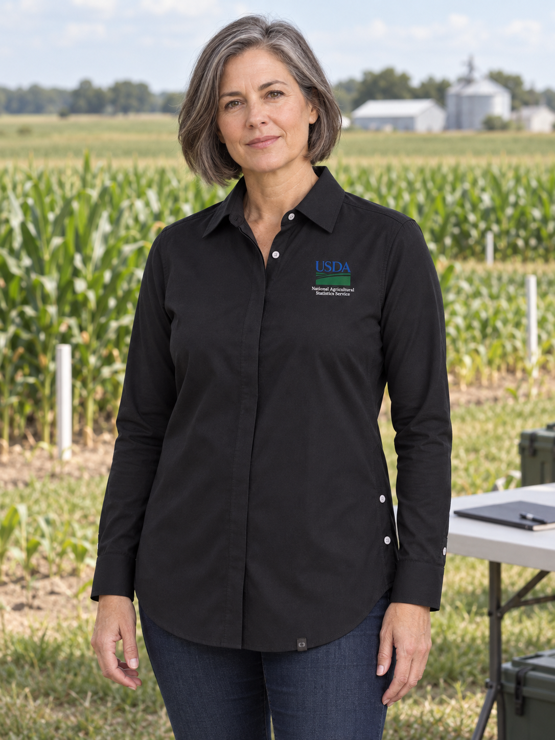 NASS Women's Commuter Shirt — Black lifestyle product photograph