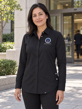 BRB Women's Commuter Shirt — Black lifestyle product photograph