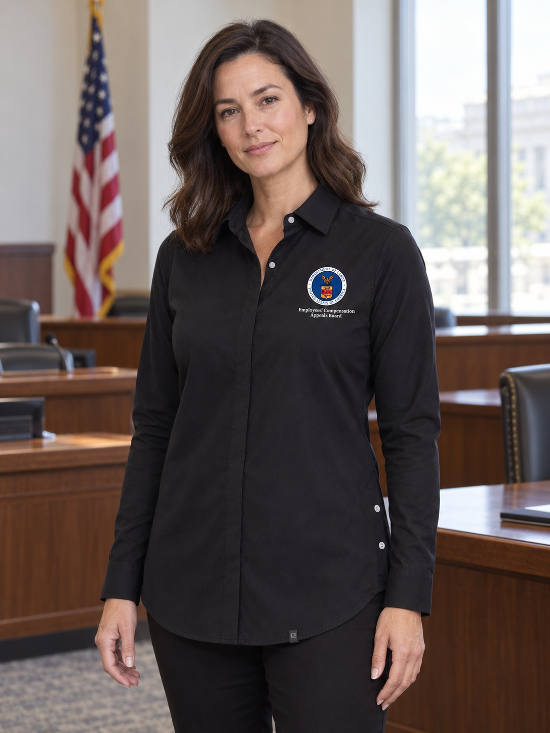 ECAB Women's Commuter Shirt — Black lifestyle product photograph