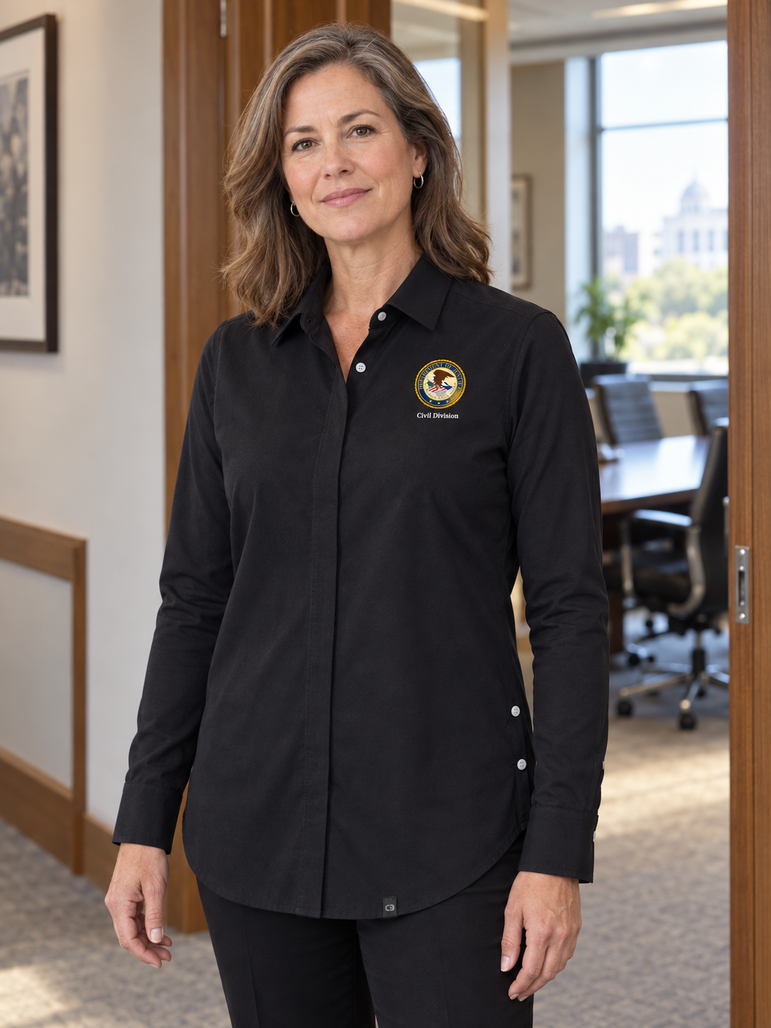 CIV Women's Commuter Shirt — Black lifestyle product photograph