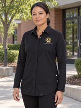 BOP Women's Commuter Shirt — Black lifestyle product photograph