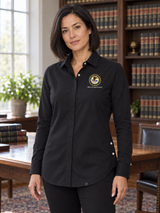 OLC Women's Commuter Shirt — Black lifestyle product photograph