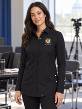 OPA Women's Commuter Shirt — Black lifestyle product photograph