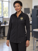 ATF Women's Commuter Shirt — Black lifestyle product photograph