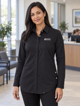 IRS Women's Commuter Shirt — Black lifestyle product photograph