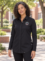 VA  Women's Commuter Shirt — Black lifestyle product photograph