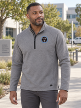 CWMD Men's Transition Quarter Zip — Light Gray lifestyle product photograph
