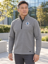 CISA Men's Transition Quarter Zip — Light Gray lifestyle product photograph