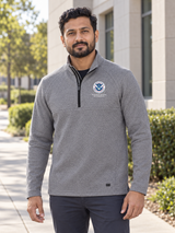 HSI Men's Transition Quarter Zip — Light Gray lifestyle product photograph