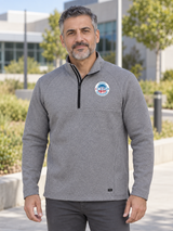 OHS Men's Transition Quarter Zip — Light Gray lifestyle product photograph