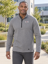 OHS Men's Transition Quarter Zip — Light Gray lifestyle product photograph