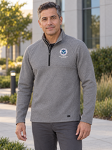 I&A Men's Transition Quarter Zip — Light Gray lifestyle product photograph