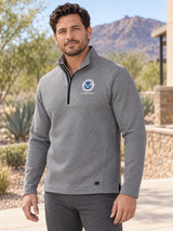 USBP Men's Transition Quarter Zip — Light Gray lifestyle product photograph