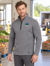 FNSCFSD Men's Transition Quarter Zip — Light Gray lifestyle product photograph