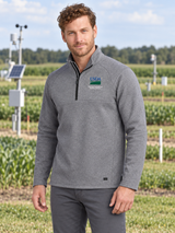 NASS Men's Transition Quarter Zip — Light Gray lifestyle product photograph