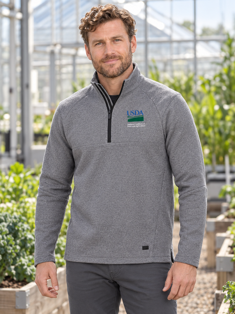 NIFA Men's Transition Quarter Zip — Light Gray lifestyle product photograph
