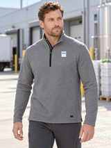 FDA Men's Transition Quarter Zip — Light Gray lifestyle product photograph