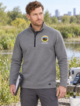 EPA Men's Transition Quarter Zip — Light Gray lifestyle product photograph