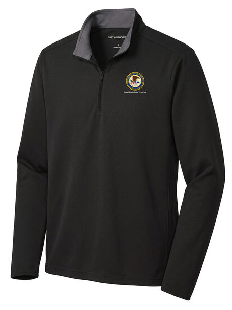 Asset Forfeiture Program (AFP) Men's Dri Fit 1/4 Zip  Black government employee uniform shirt