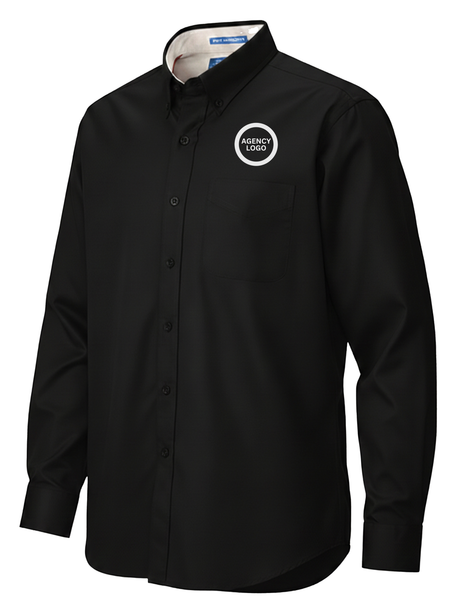 Federal Agency Logo
 Men's Button Up  Black government employee uniform shirt