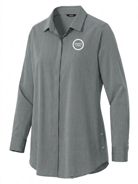 Agency Women's Commuter Shirt Slate Gray government employee uniform shirt