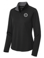 Agency Logo Women's Dri Fit 1/4 Zip  Black government employee uniform shirt